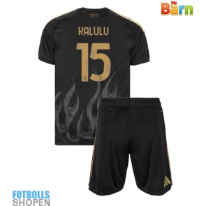 Billiga Juventus Pierre Kalulu #15 Tredjeställ Barn 2026-27 Kortärmad (+ Korta byxor)
